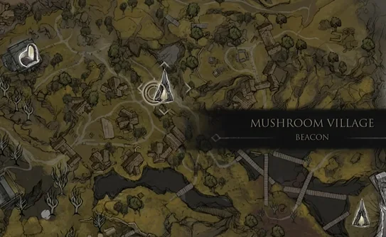 Mushroom Village Beacon on the world map