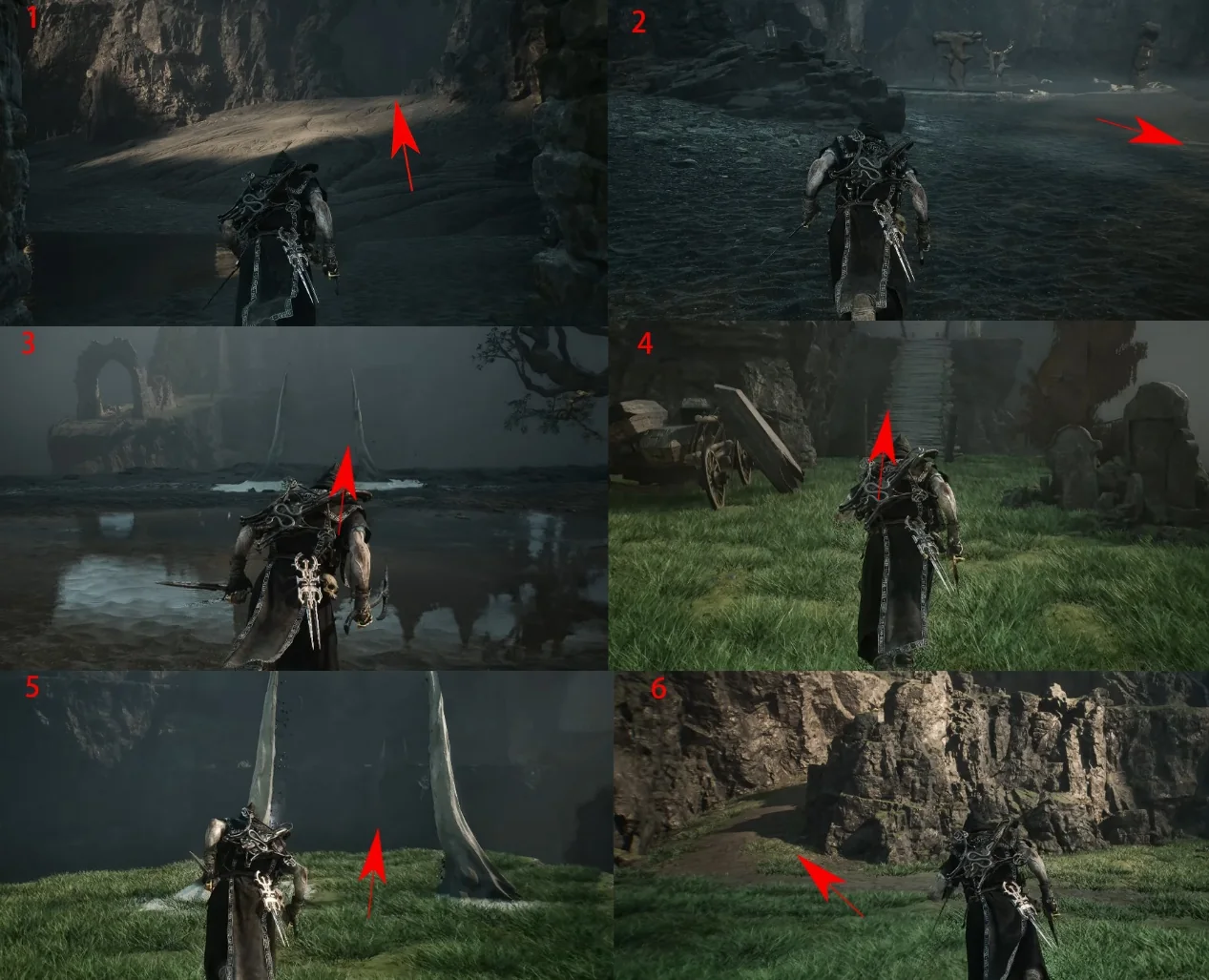 First annotated route toward Citadel Gate Lever