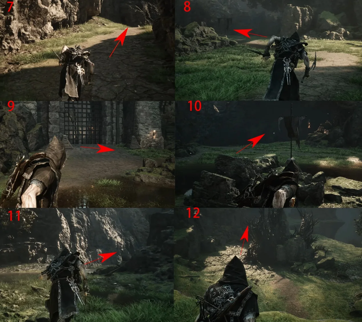 Annotated route to Citadel Gate Lever