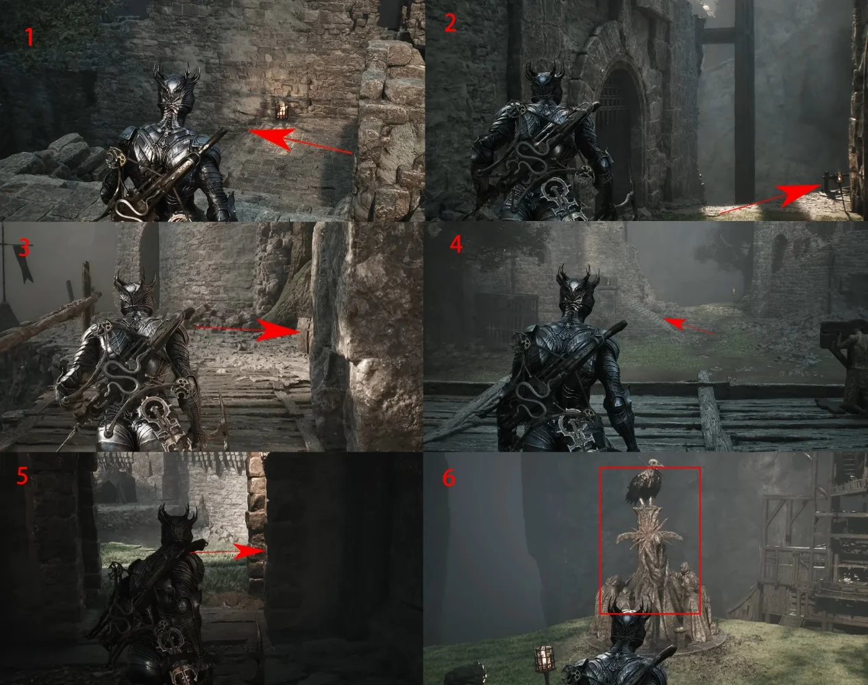 Annotated route to Map of Mammon 3