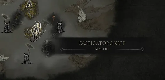 Castigator's Keep Beacon on the world map