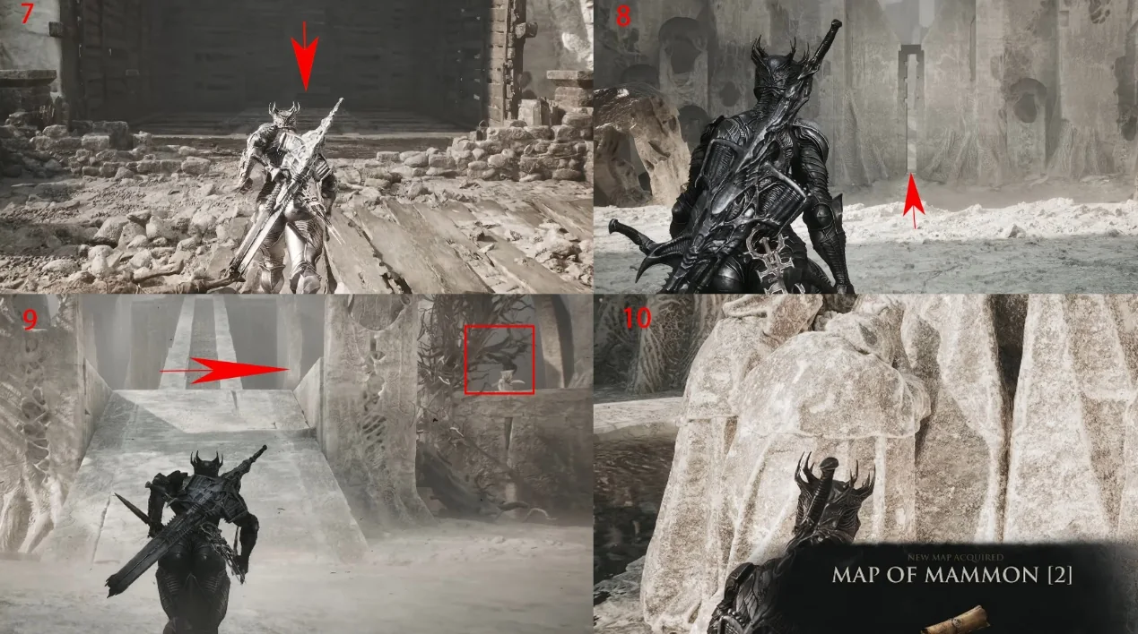 Annotated final route to Map of Mammon 2