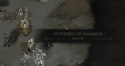 Outskirts of Mammon Beacon on the world map