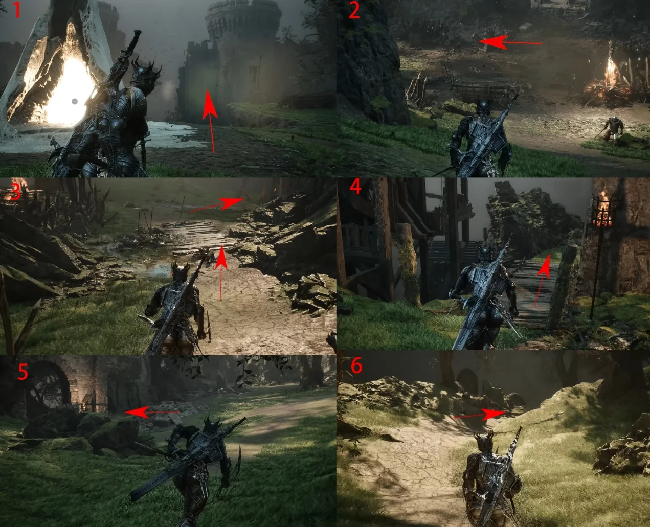 Annotated first route to Map of Mammon 1