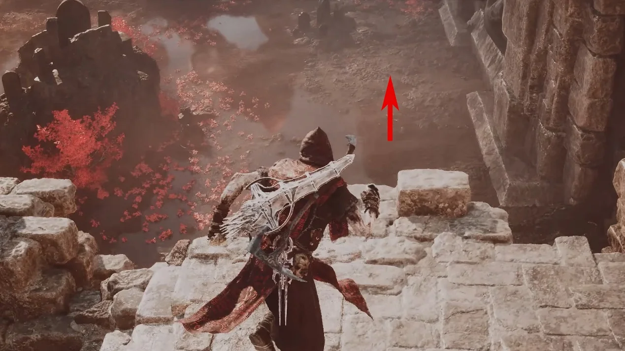 Route continuing to Revenant Graves
