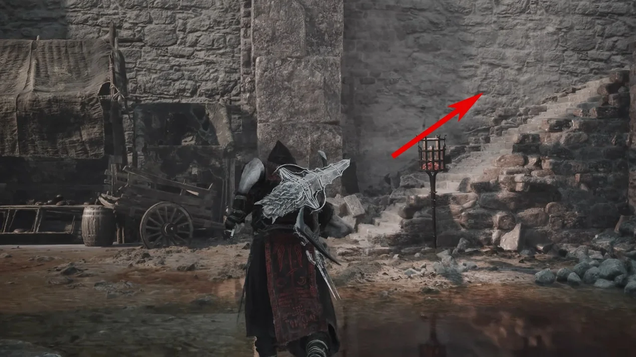 First marked stairway at High Lord's Courtyard