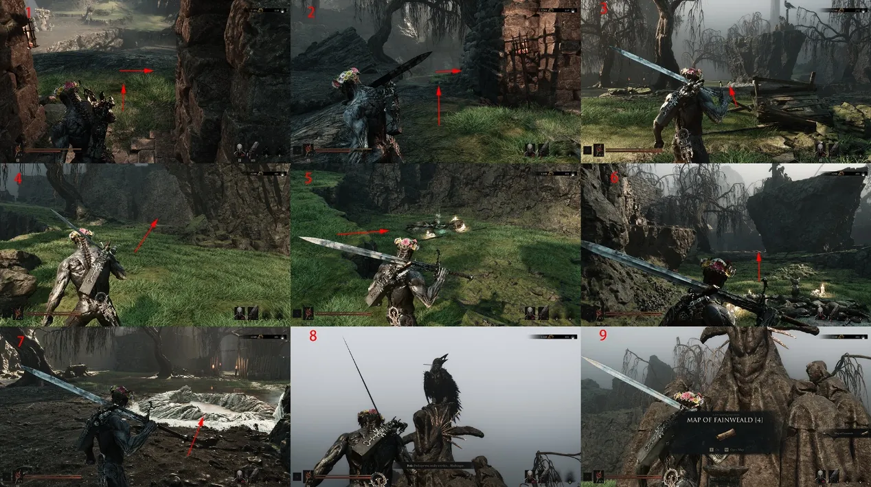 Annotated Martyr's Tomb puzzle route