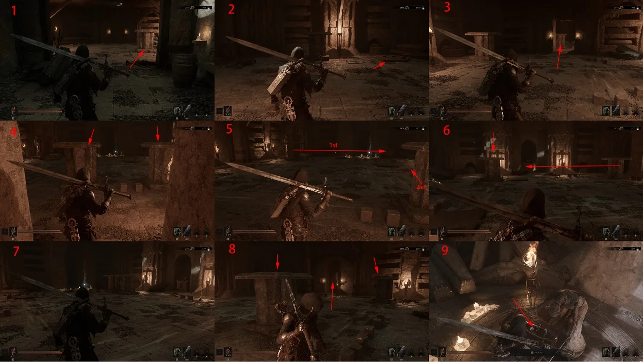 Annotated Axe & Dagger acquisition route 3