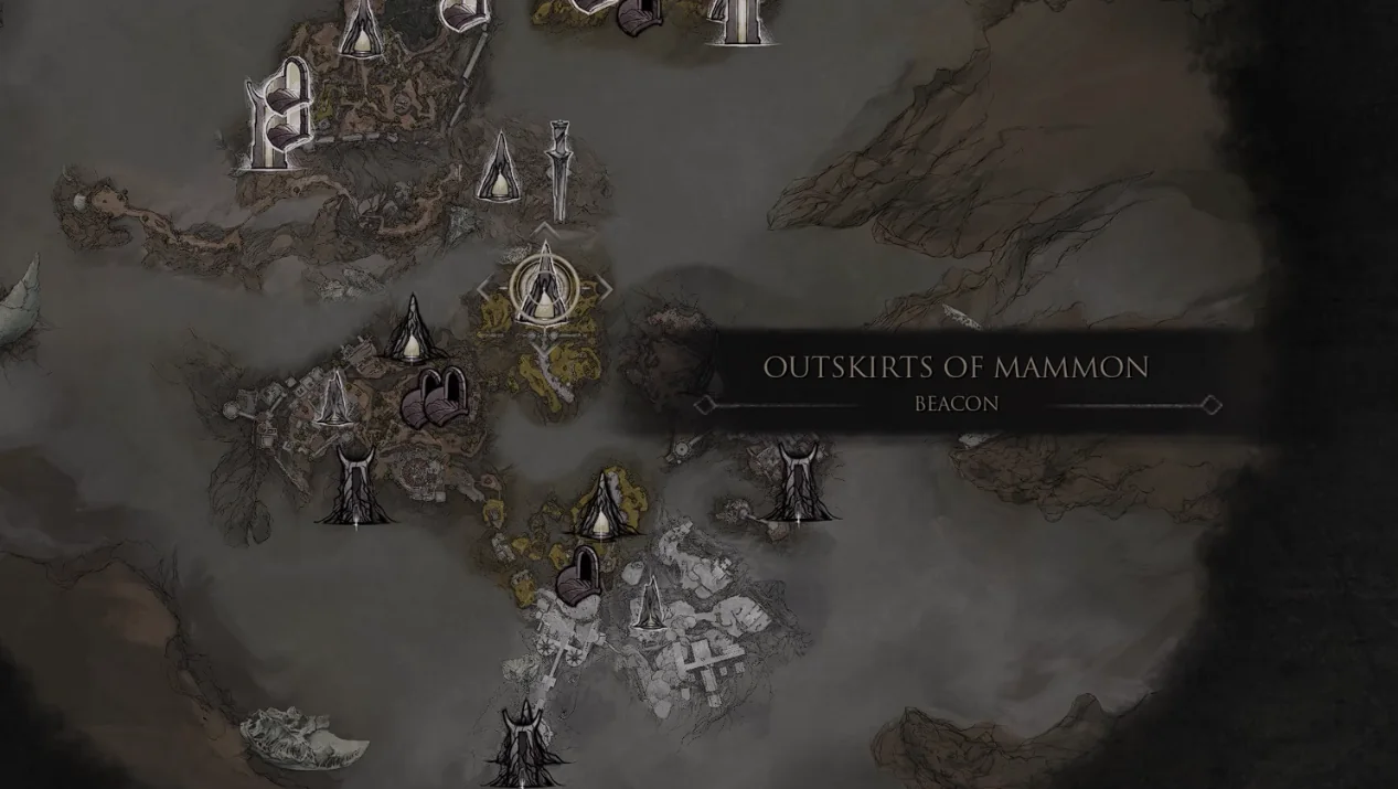 Annotated Obsidian Hammer acquisition route 1