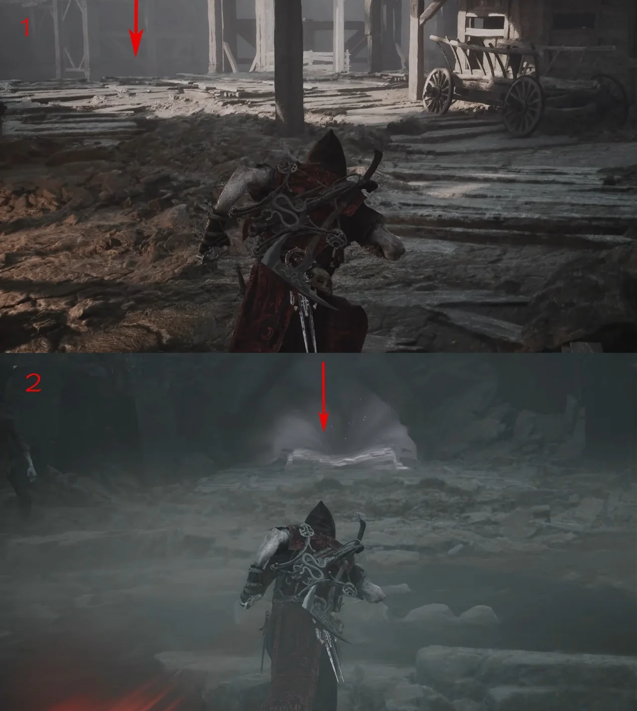 Annotated Obsidian Hammer acquisition route 5