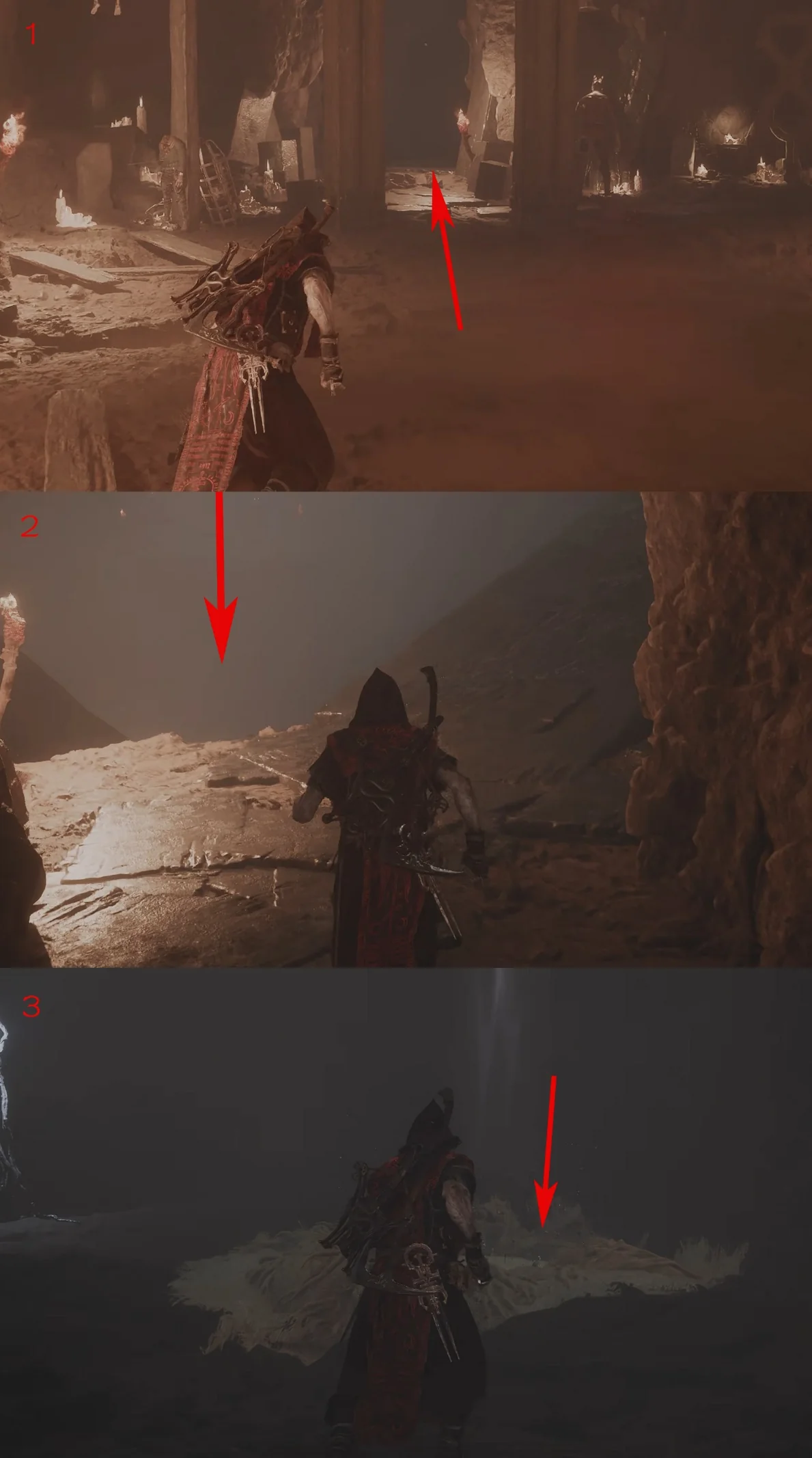 Annotated Obsidian Hammer acquisition route 7