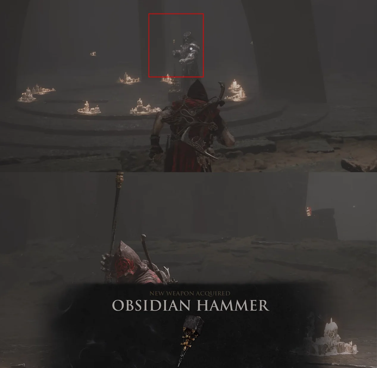 Annotated Obsidian Hammer acquisition route 8