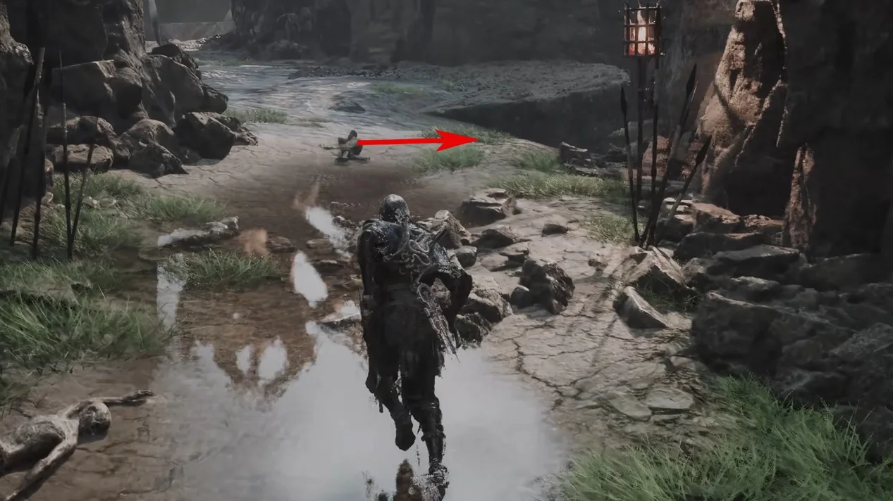 Annotated Veteran's Battle Axe acquisition route 3