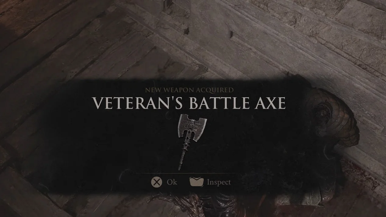 Annotated Veteran's Battle Axe acquisition route 7