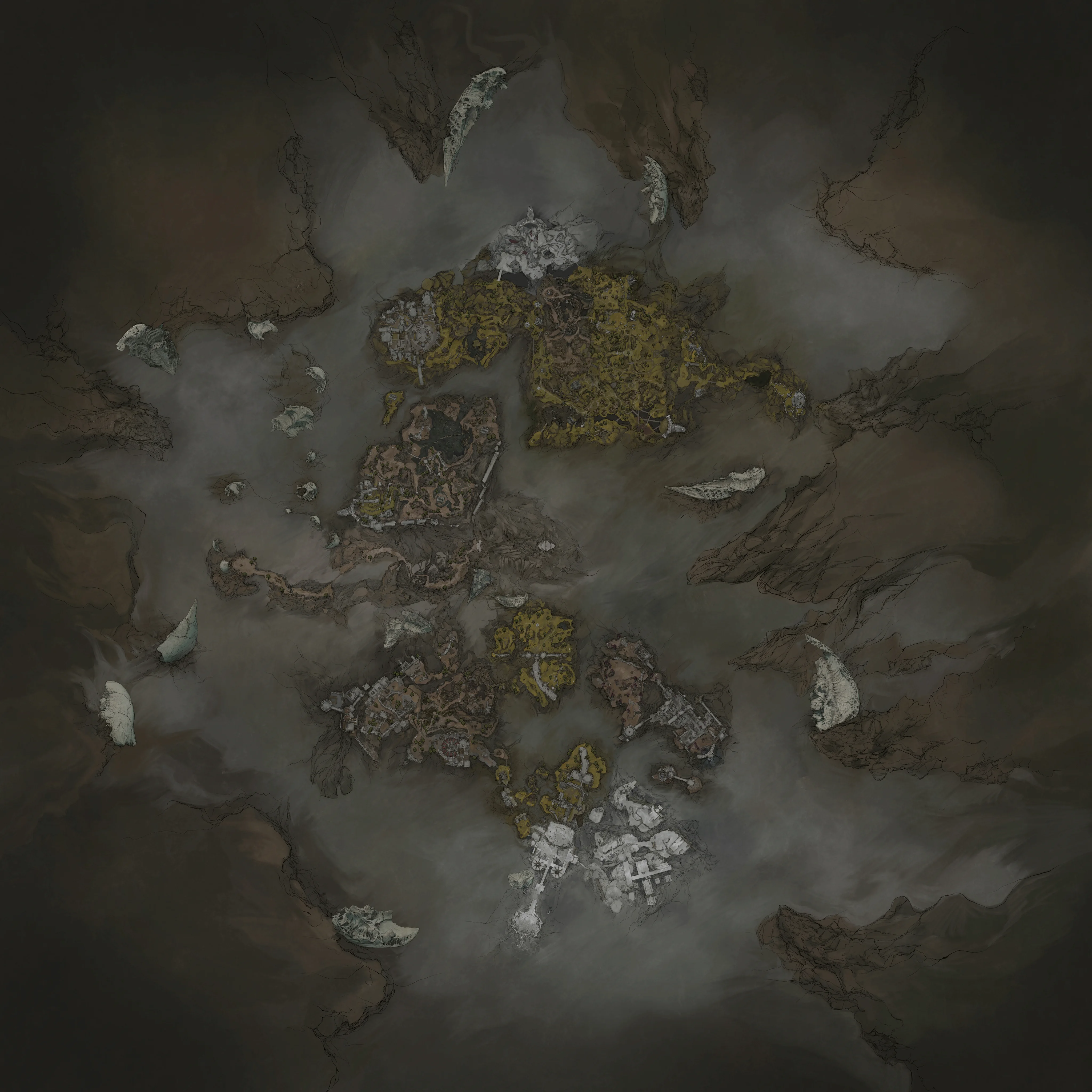 Mortal Shell II world map without fog of war